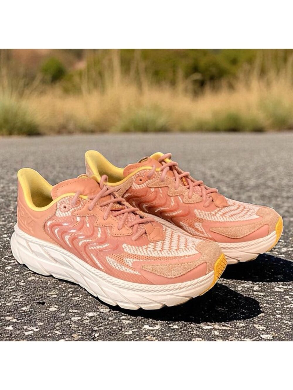 Hoka One One U Clifton LS 1141550 Suede Earthenware/Peach-Whip  W 8.5 / M 7.5